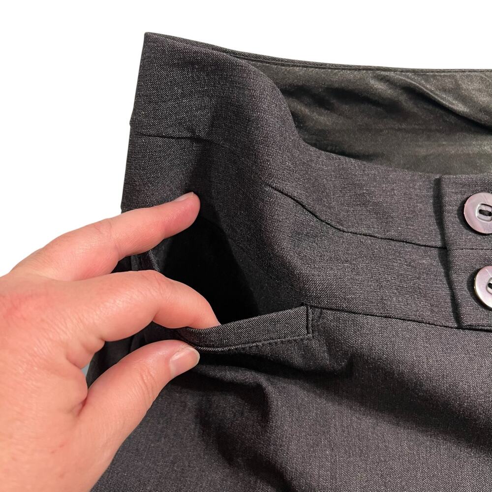 Maurices Studio Y Womens Dress Pants Trousers Flare Leg Lightweight Gray 15 16 - Picture 5 of 10